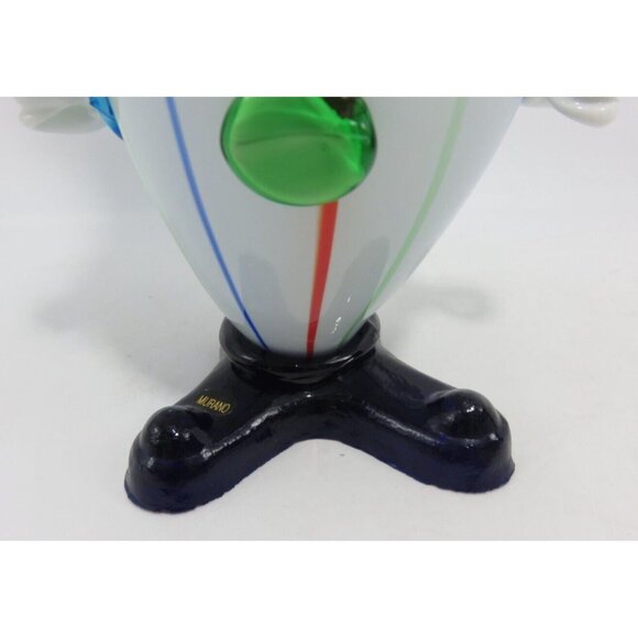 Murano Glass Clown Red Bow Tie and Green Buttons 11" Tall Vintage Italy - Picture 8 of 10